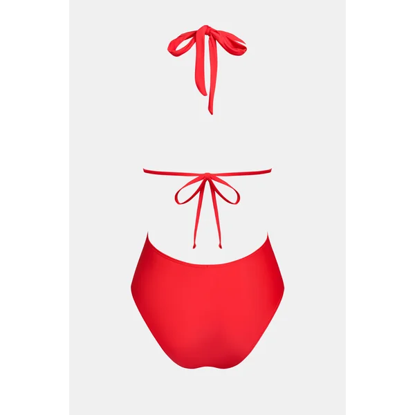 Maillot de bain une pièce rouge tropical