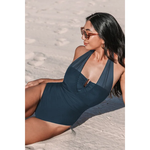 Maillot de bain une pièce rétro ruché