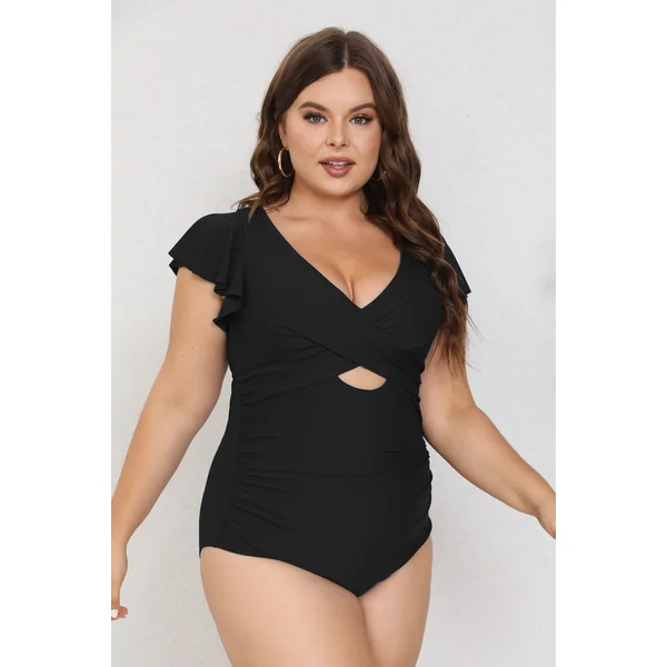 Maillot de bain une pièce ventre plat amincissant noir