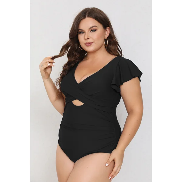 Maillot de bain une pièce ventre plat amincissant noir