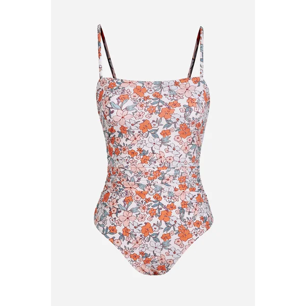 Maillot de bain une pièce ventre plat amincissant à col carré