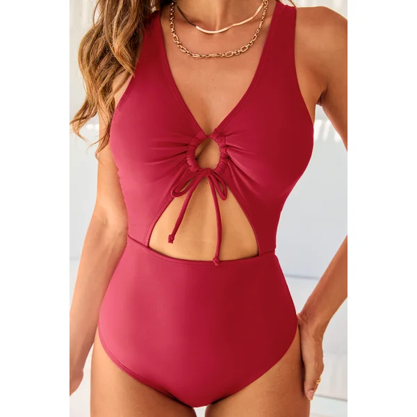 Maillot de bain une pièce ventre plat bretelles au dos
