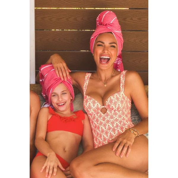 Maillot de bain une pièce ventre plat rouge imprimé