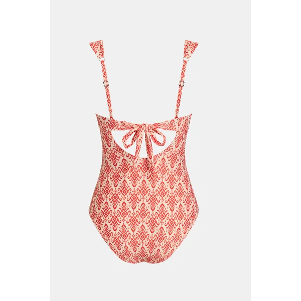 Maillot de bain une pièce ventre plat rouge imprimé