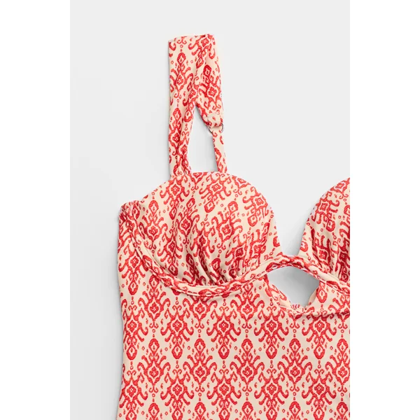 Maillot de bain une pièce ventre plat rouge imprimé