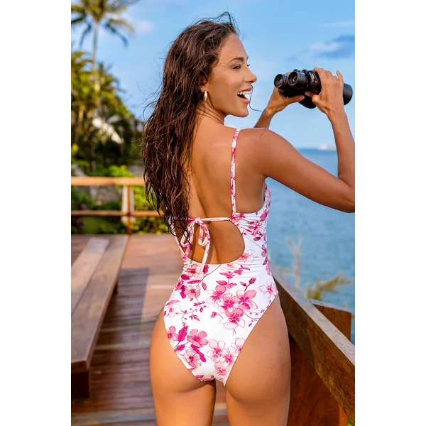 Maillot de bain une pièce à fleurs esprit romantique