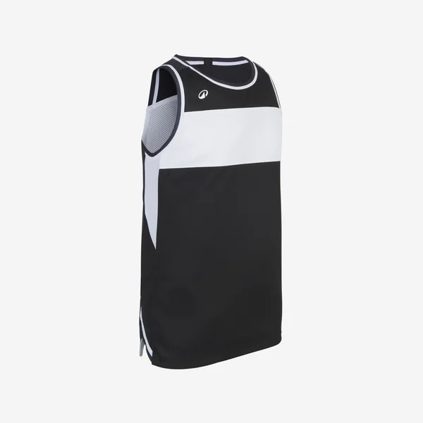 Maillot de Basketball sans manche reversible enfant - T500R JR noir blanc