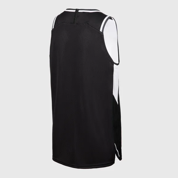 Maillot de Basketball sans manche reversible enfant - T500R JR noir blanc