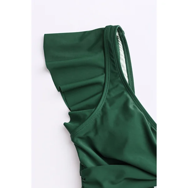 Maillot une pièce ventre plat amincissant à manches flottantes