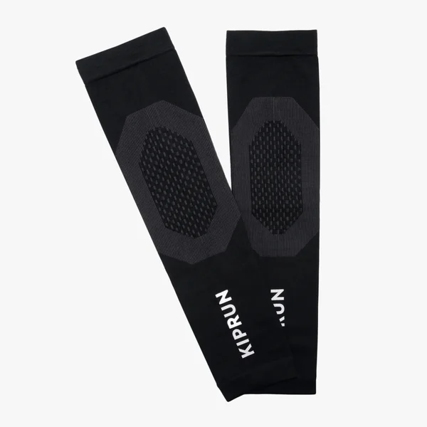 Manchettes couvre-bras running homme femme - KIPRUN noir