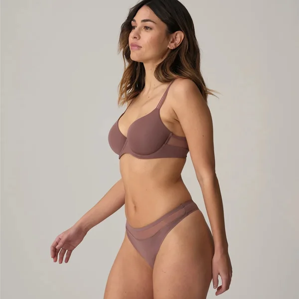 Marie Jo - Soutien gorge emboîtant spacer 36 (80) D Satin Taupe Louie