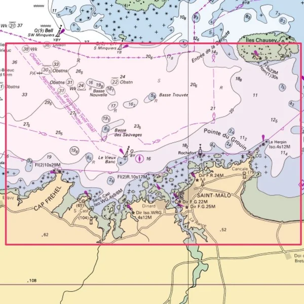 Marine Chart 7155: Cap Fréhel to Pointe du Grouin - Approaches to Saint-Malo
