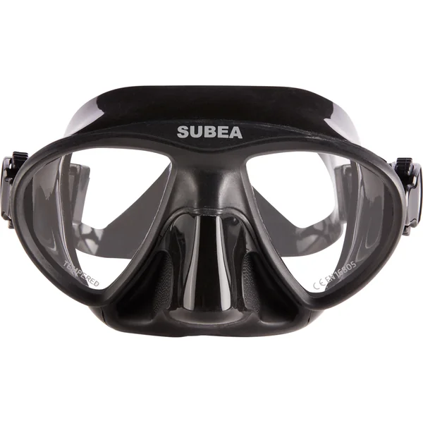 Masque d'apnée et de chasse sous-marine micro volume, 900 dual noir