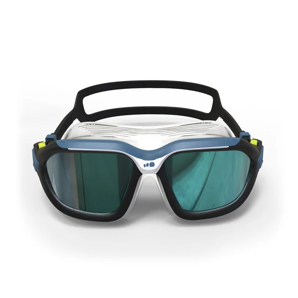 Masque de piscine Active - verres miroirs - grande taille - noir bleu