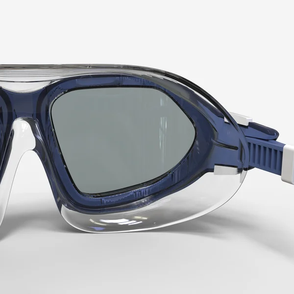 Masque de Piscine - Active - verres miroirs - petite taille - bleu blanc