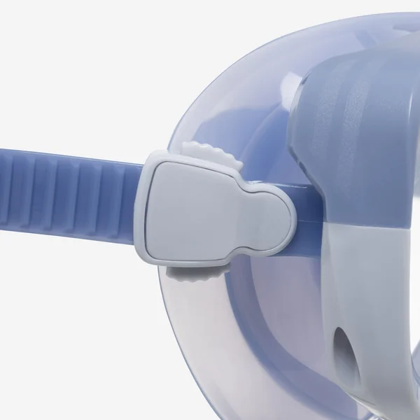 Masque de plongée anti buée, 100 Mono sangle silicone Mid Bleu