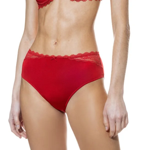 Mey - Culotte haute avec taille en dentelle Rubis Medium/40
