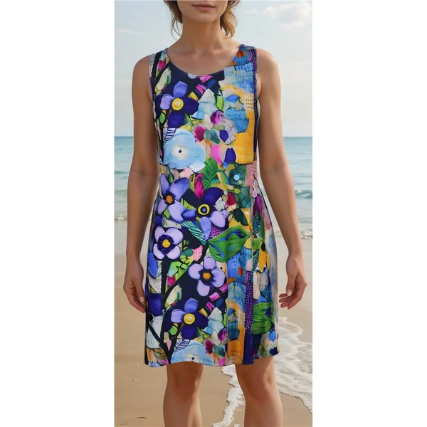 Miss Versa - Robe courte Ligne A à col rond Resort X-Large Tory