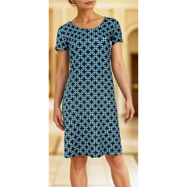 Miss Versa - Robe courte Ligne A à col V avec manches Urban Medium Joy