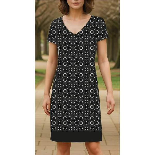 Miss Versa - Robe courte Ligne droite avec col en V Urban XXX-Large Eleanor