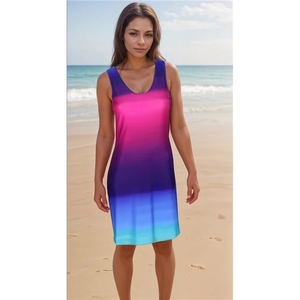 Miss Versa - Robe courte sans manches Ligne droite avec col en V resort X-Small Muriel