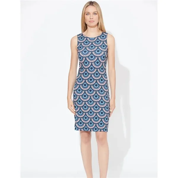 Miss Versa - Robe Urban col Rond sans manche ligne A Bleu X-Small Harper