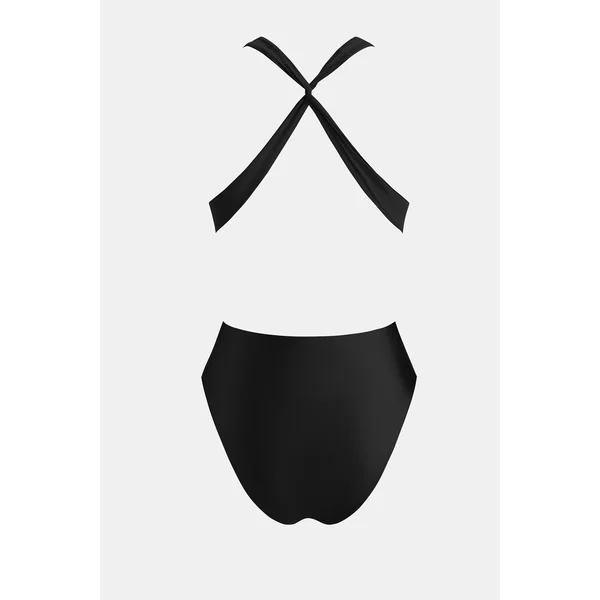 Monokini noué sur le devant bretelles croisées au dos