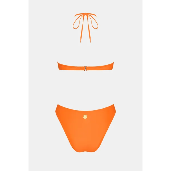 Monokini orange bretelles licou