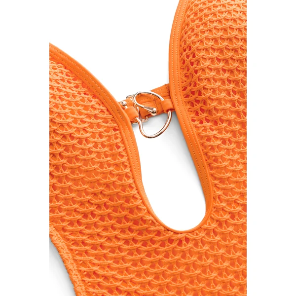 Monokini orange bretelles licou