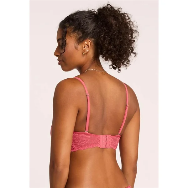 Montelle - Bralette en dentelle avec bretelles ajustables et maintien ferme 40 (90) D-E Spiced Coral