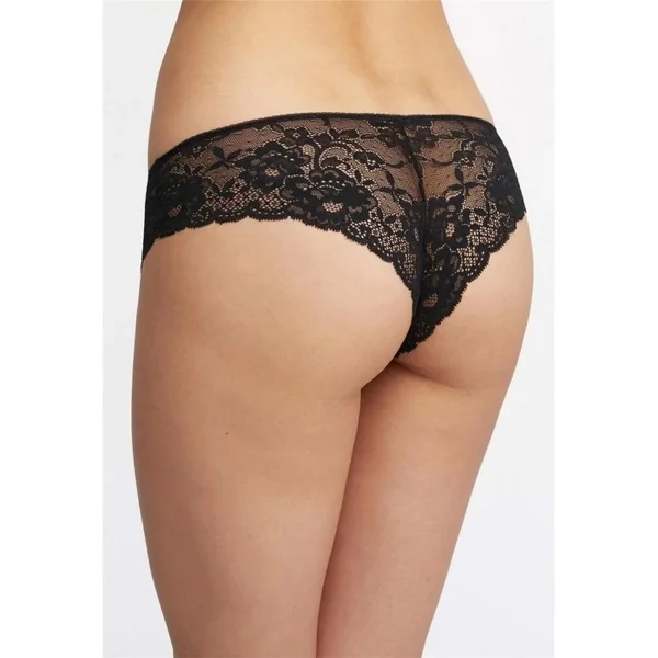 Montelle - Culotte brazilienne en dentelle Noir Large