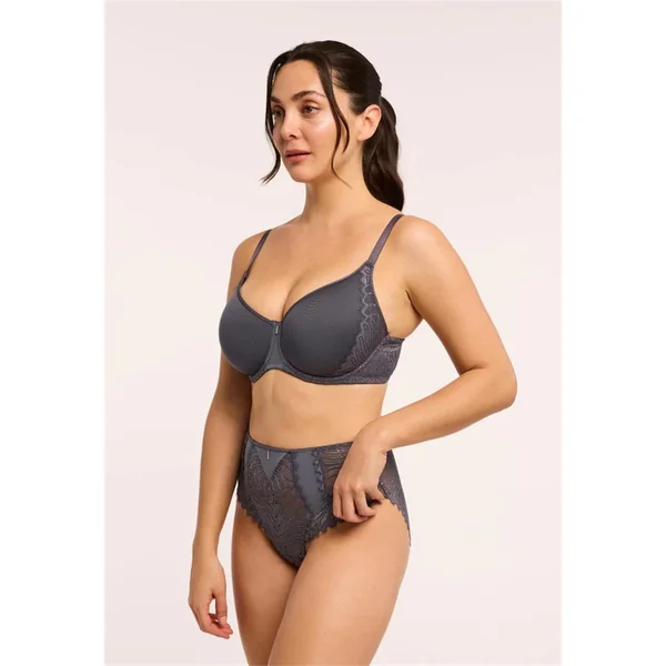 Montelle - Culotte brief taille haute en dentelle Magnet/Silver Large Nights Out