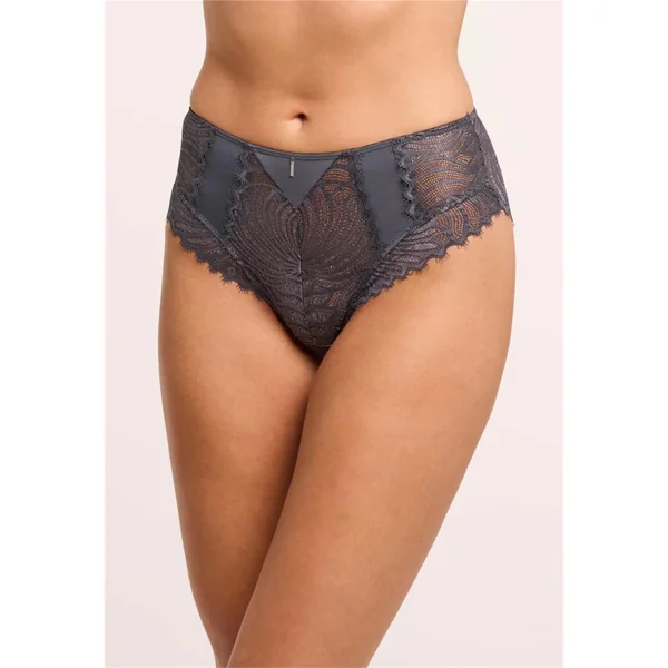 Montelle - Culotte brief taille haute en dentelle Magnet/Silver Medium Nights Out