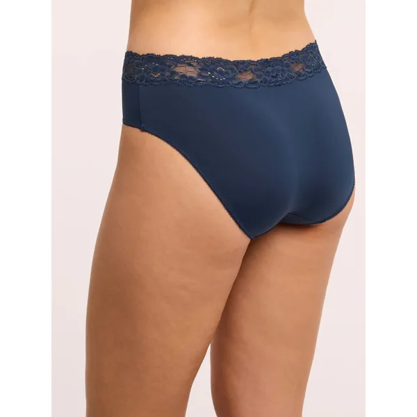 Montelle - Culotte Taille Haute avec bordure en dentelle Cambridge Blue Small Intimates Brief