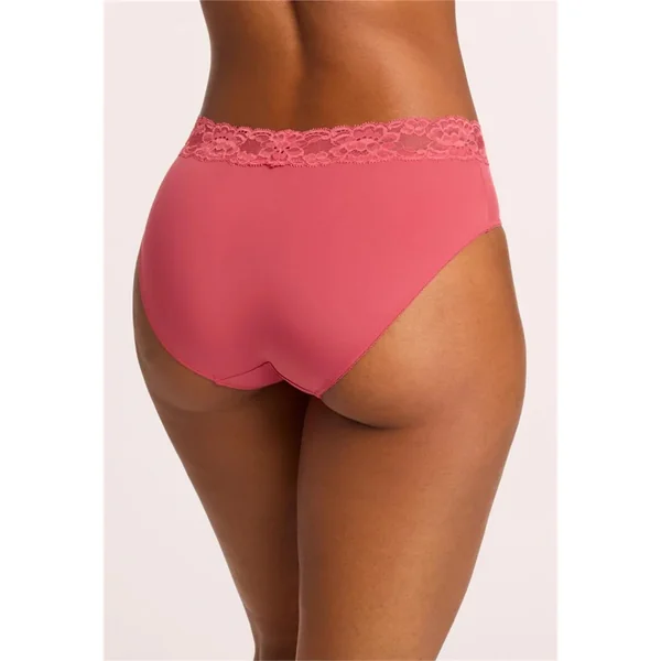 Montelle - Culotte Taille Haute avec bordure en dentelle Spiced Coral Small Intimates Brief