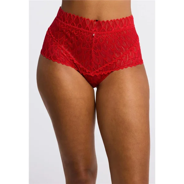 Montelle - Culotte taille haute retro Sweet Red X-Large Lacy Keyhole