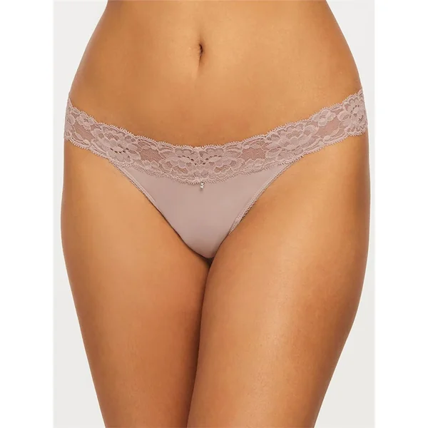 Montelle - Culotte tanga avec taille en dentelle Moonshell X-Large