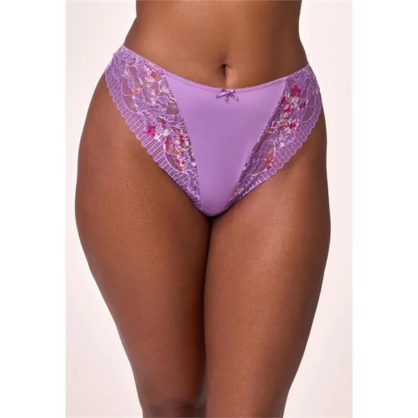 Montelle - Culotte tanga avec taille en dentelle Tulip Field Large