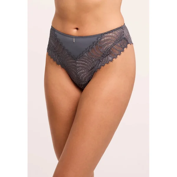 Montelle - Culotte thong en dentelle Magnet/Silver Large Nights Out
