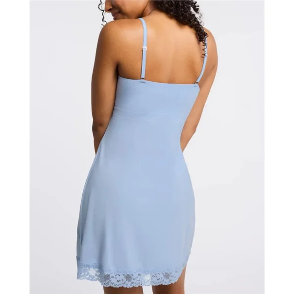 Montelle - Nuisette courte en polyester avec support intégré au buste Blue Bell Medium The Essentials