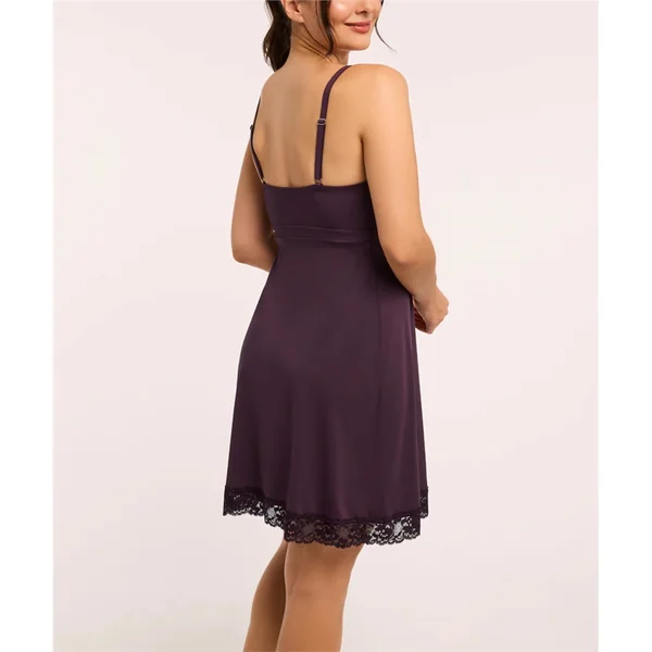 Montelle - Nuisette courte en polyester avec support intégré au buste Vino Medium The Essentials