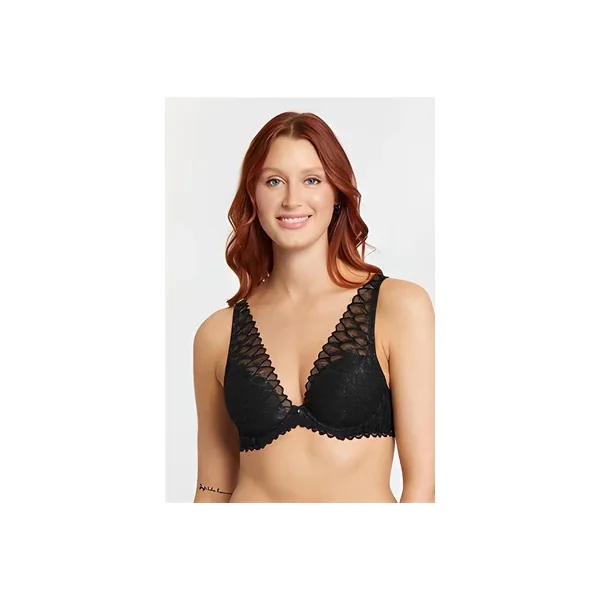 Montelle - Soutien-gorge Mystique en dentelle 38 (85) F Noir Lacy Essentials