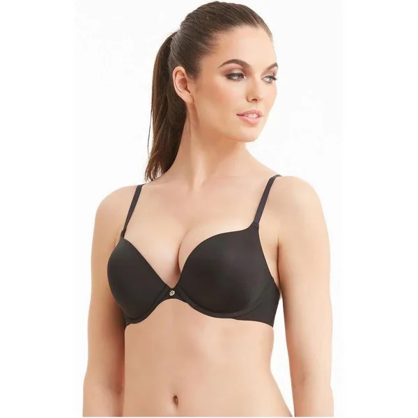 Montelle - Soutien-gorge pigeonnant 3 facons de porter les bretelles 38 (85) B Noir Prodigy