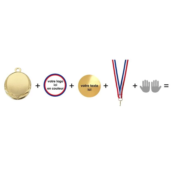 Médaille 32 mm - Or personnalisée