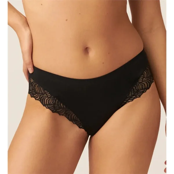 Naturana - Culotte bikini avec dentelle Noir XX-Large The Friday