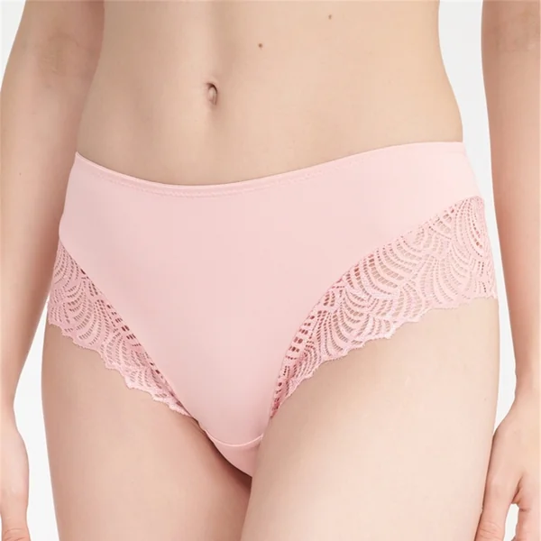 Naturana - Culotte brief avec dentelle Vieux Rose Medium The Friday