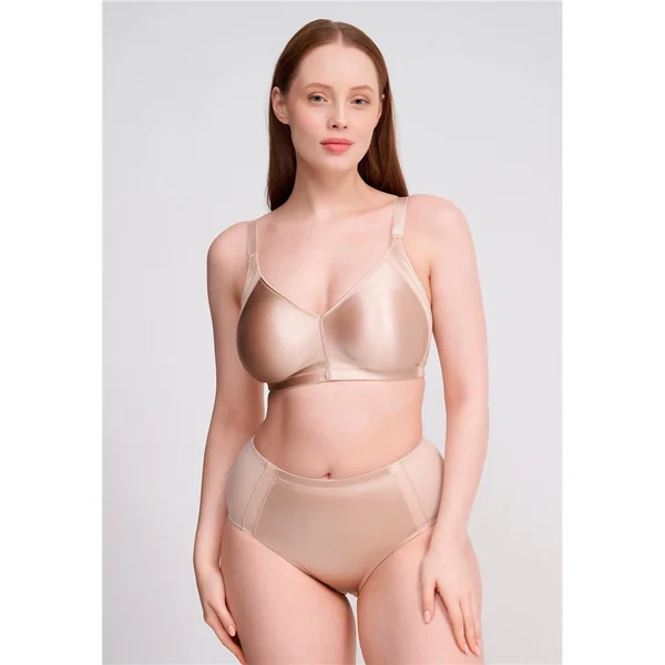 Naturana - Soutien-gorge Minimizer sans armature 44 (100) D Beige Brillant