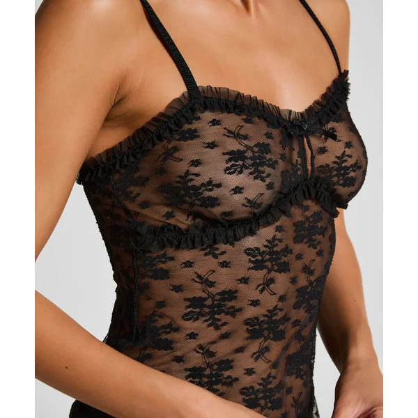 Nuisette en dentelle Darcy - Noir
