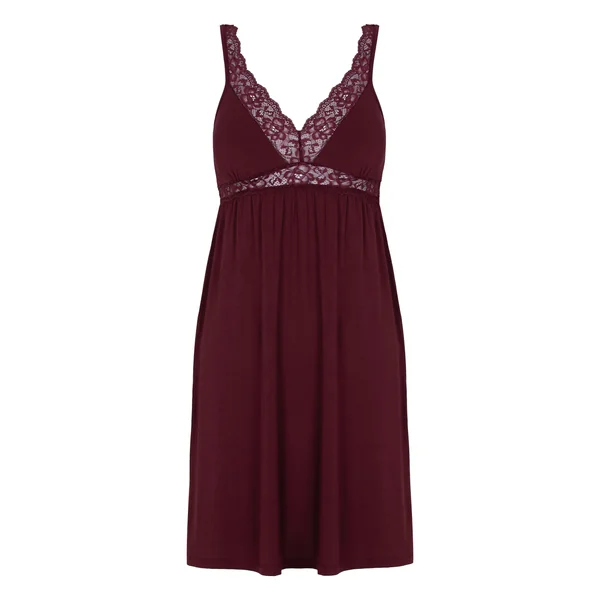 Nuisette en Jersey avec Dentelle - Violet