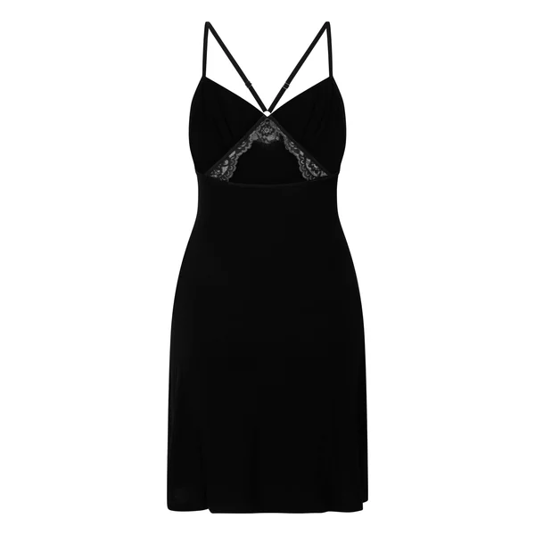 Nuisette en jersey avec dos en dentelle - Noir